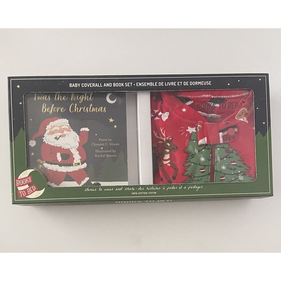 Books to Bed Christmas Pajama PJ Book Set Unisex 18-24M Night Before Christmas - Picture 1 of 10